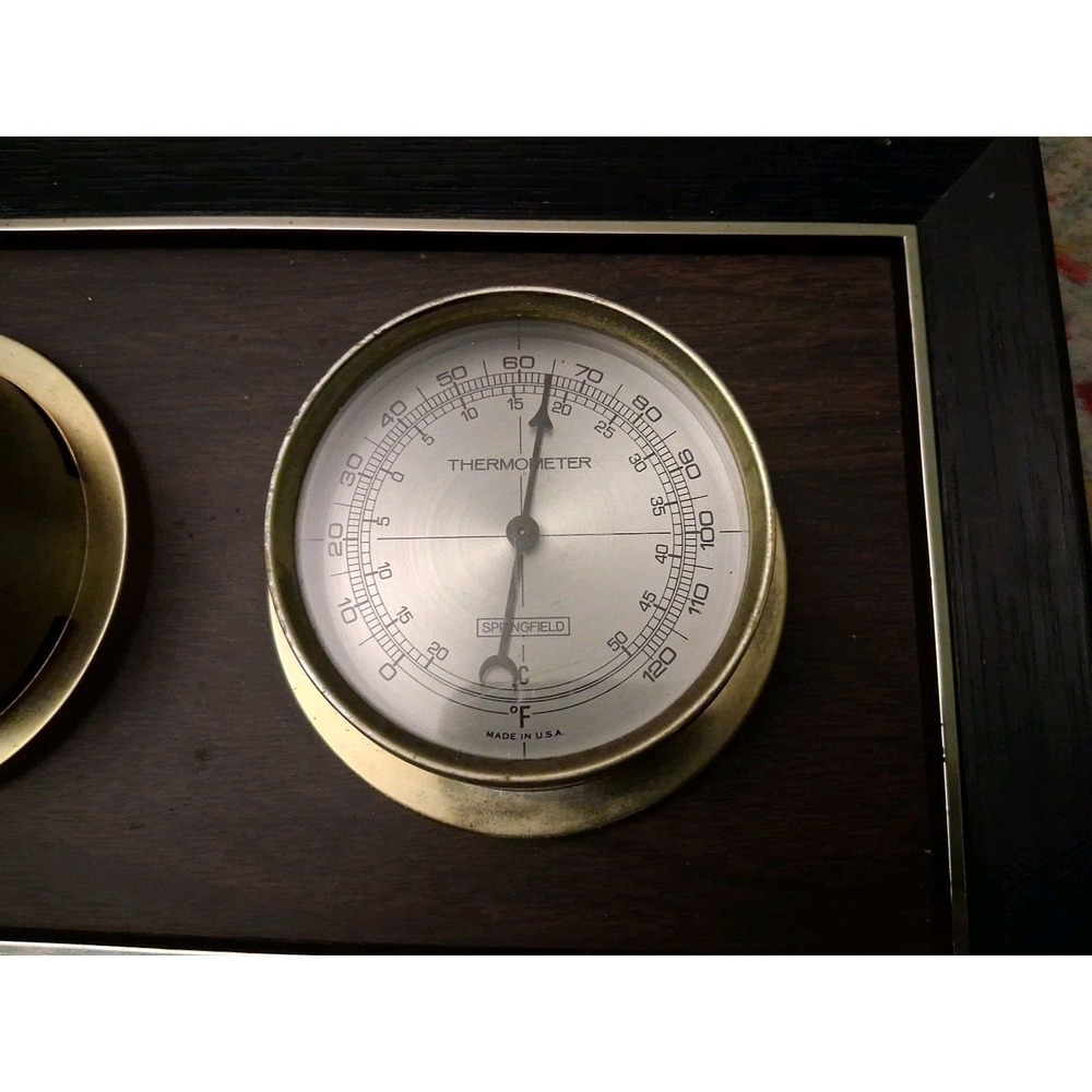 Springfield Vintage Weather Station - Thermometer, Barometer, Humidity - Picture 5 of 12